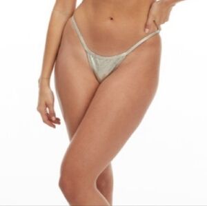 Good American Snakeskin Metallic Bikini Size Large